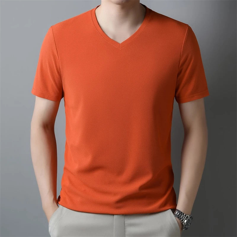 Men's New Waffle V Neck