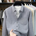 Breathable Plaid Short Sleeve Shirt Regular Fit Business