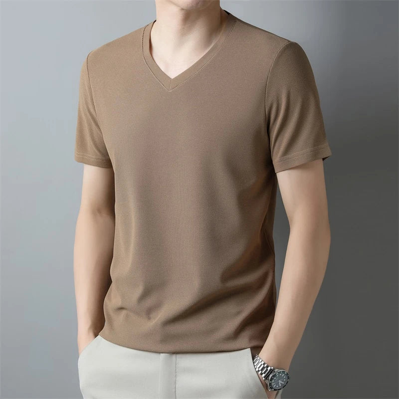 Men's New Waffle V Neck