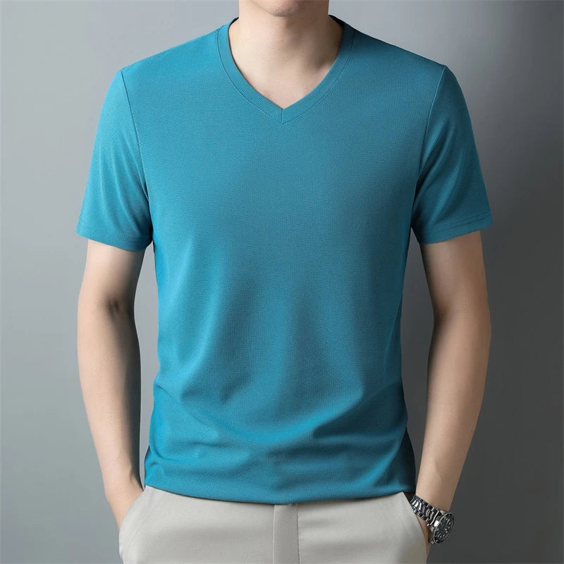 Men's New Waffle V Neck