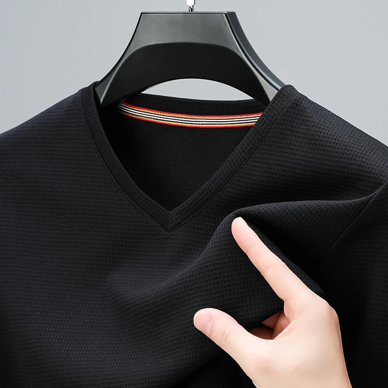 Men's New Waffle V Neck