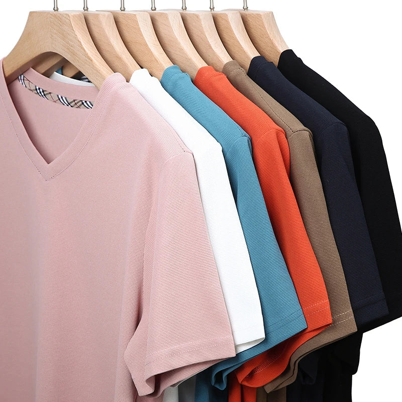 Men's New Waffle V Neck